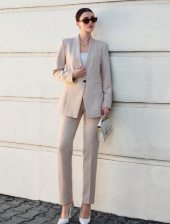 Compleuri Si Costume Dama Elegante - Colectie 2026 - compleu dama elegant cu pantaloni