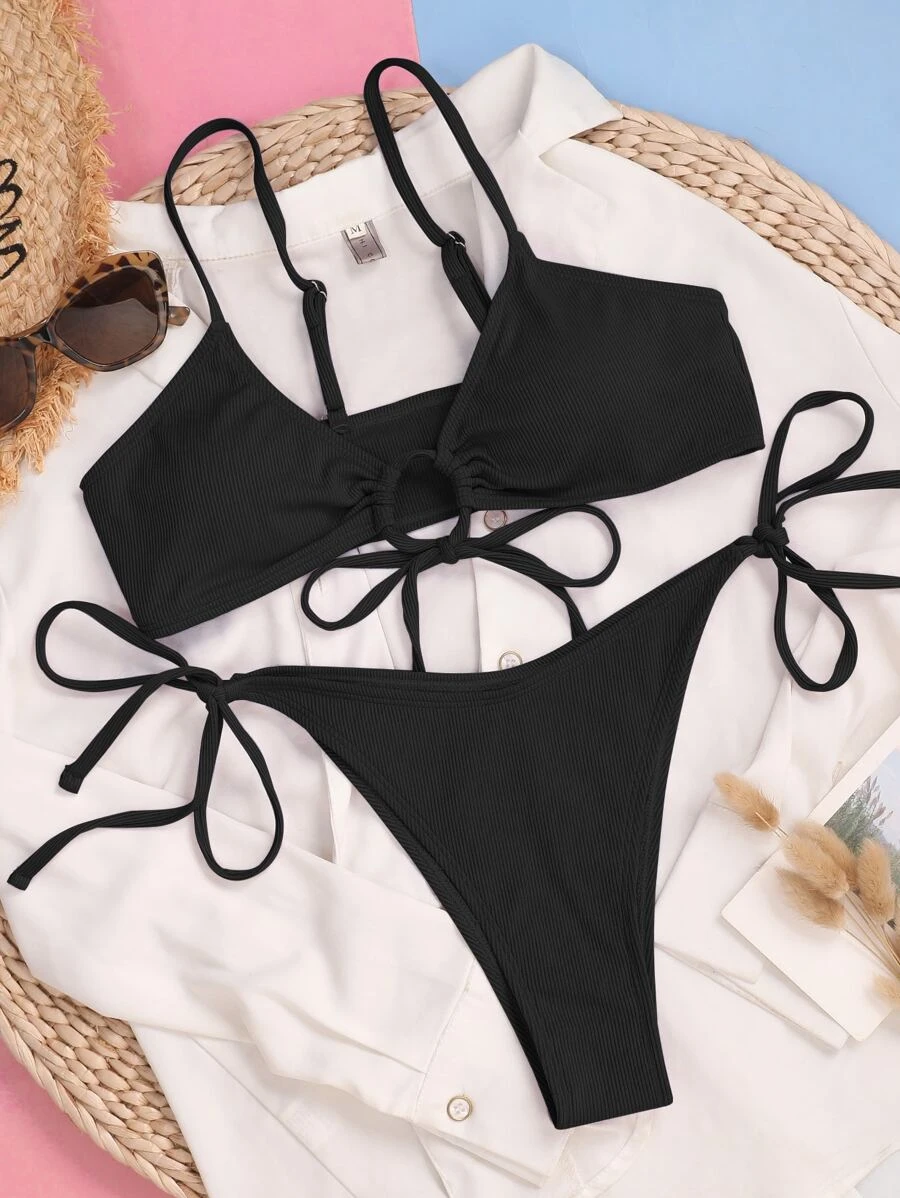 Costum De Baie Negru 2 Piese Push Up [2]