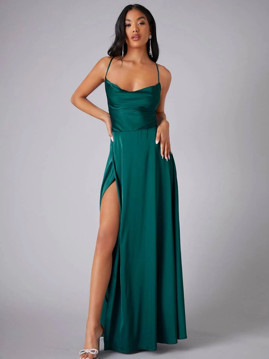 rochie eleganta satin cu spatele gol [4]