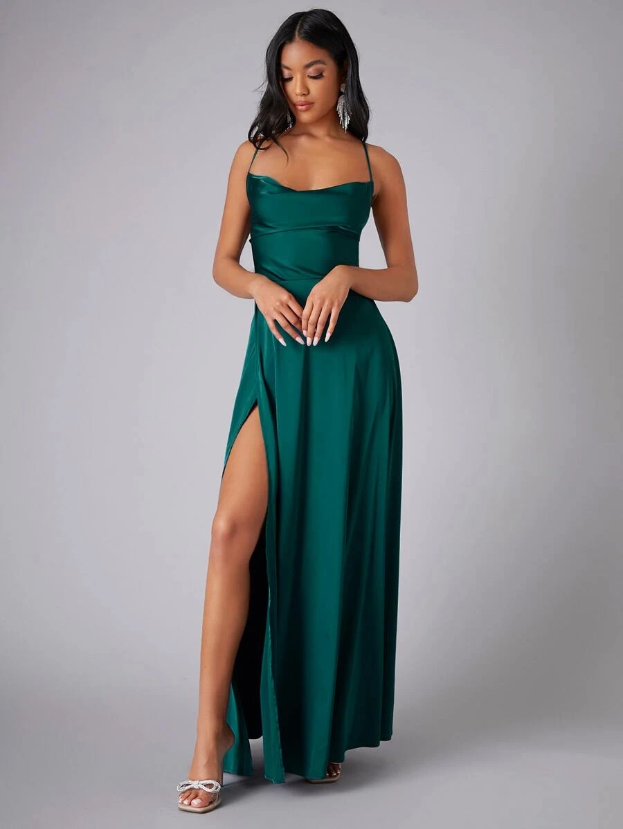 rochie eleganta satin cu spatele gol [2]