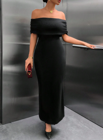 rochie neagra eleganta [4]