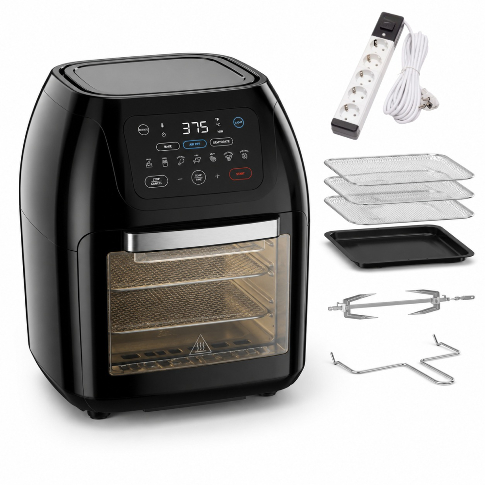 Airfryer Chefman® 10L, 1800W, Cuptor cu Convectie, Rotisor, Deshidrator, 17 Programe + Prelungitor Profesional 3000W, 5 m [6]