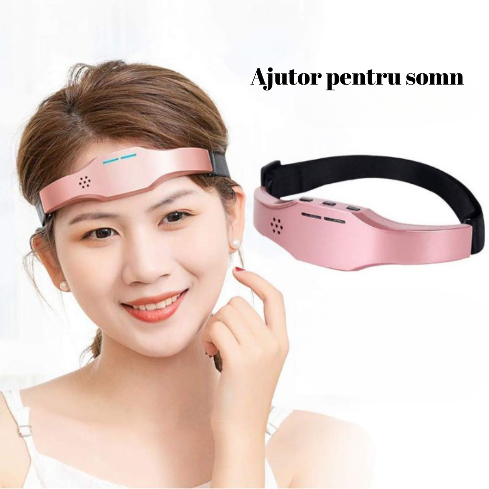 Aparat pentru ameliorarea durerilor de cap, masaj pentru cap, ofera un somn linistitor, instrument de relaxare, roz [5]