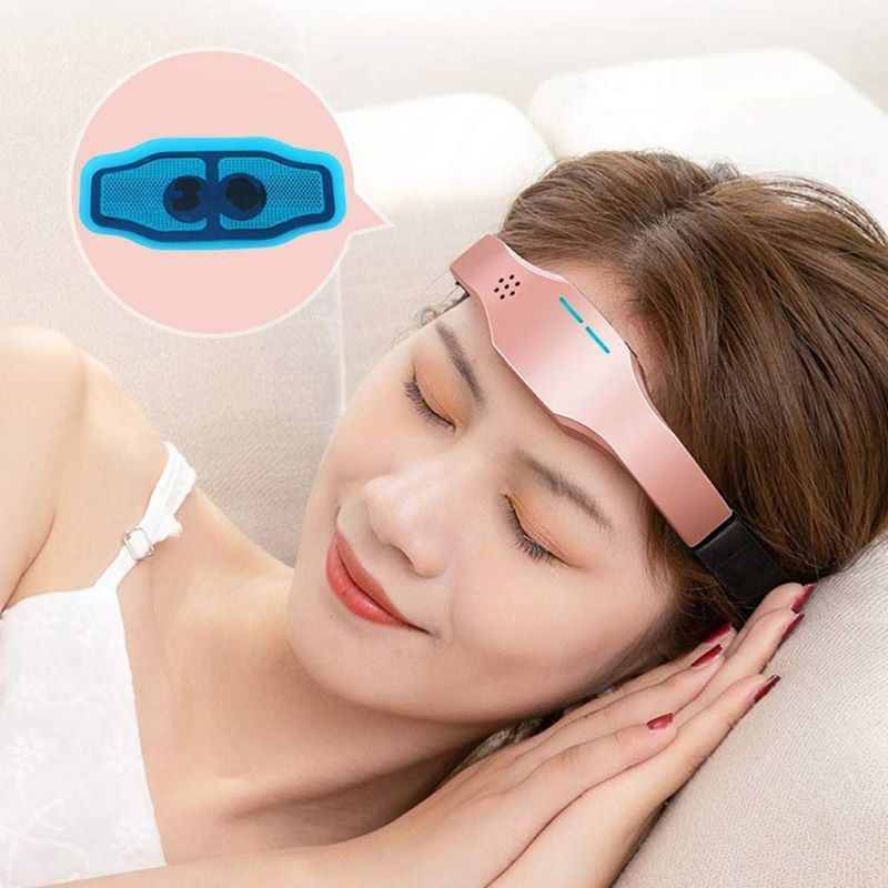 Aparat pentru ameliorarea durerilor de cap, masaj pentru cap, ofera un somn linistitor, instrument de relaxare, roz [1]