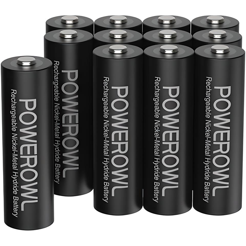 Baterii Reincarcabile Powerowl AA 8 buc, Acumulatori Ni-MH De 2800 mAh [1]