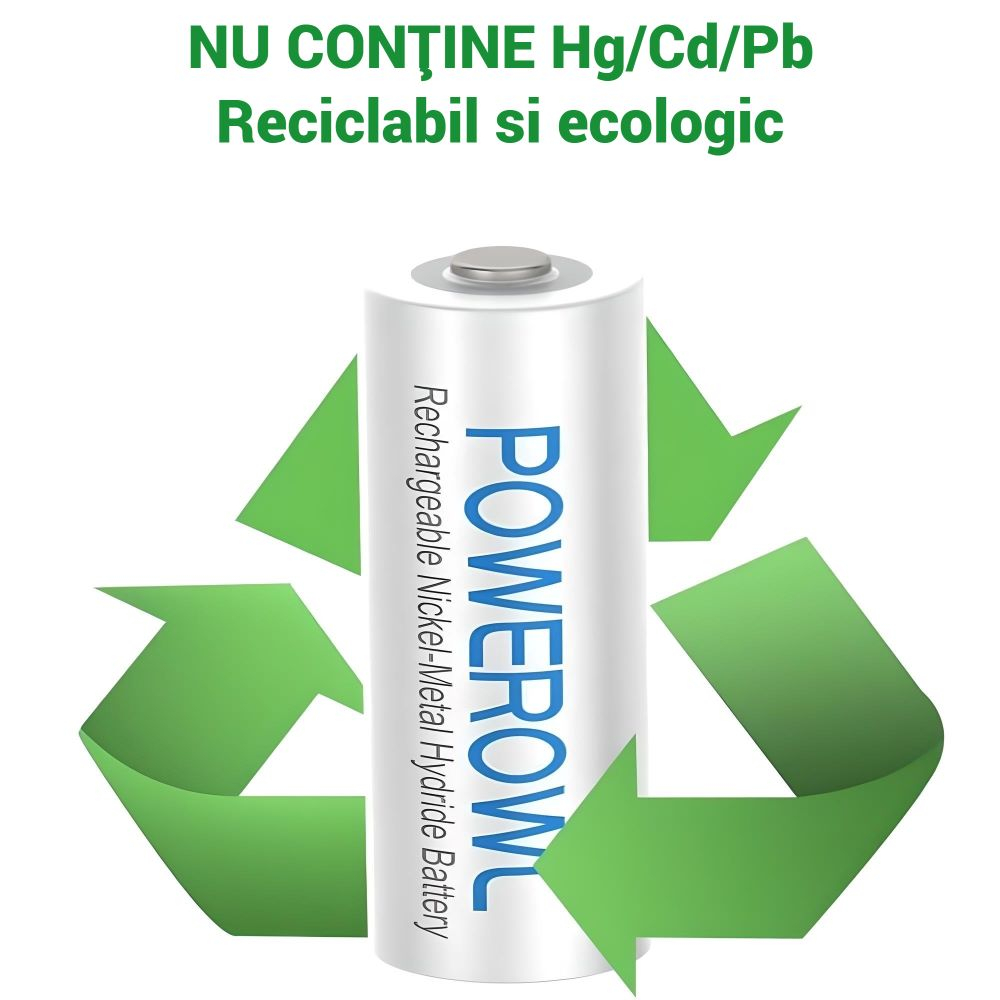 Baterii Reincarcabile Powerowl AAA 8 Buc, Acumulatori Ni-MH De 1000 mAh [2]