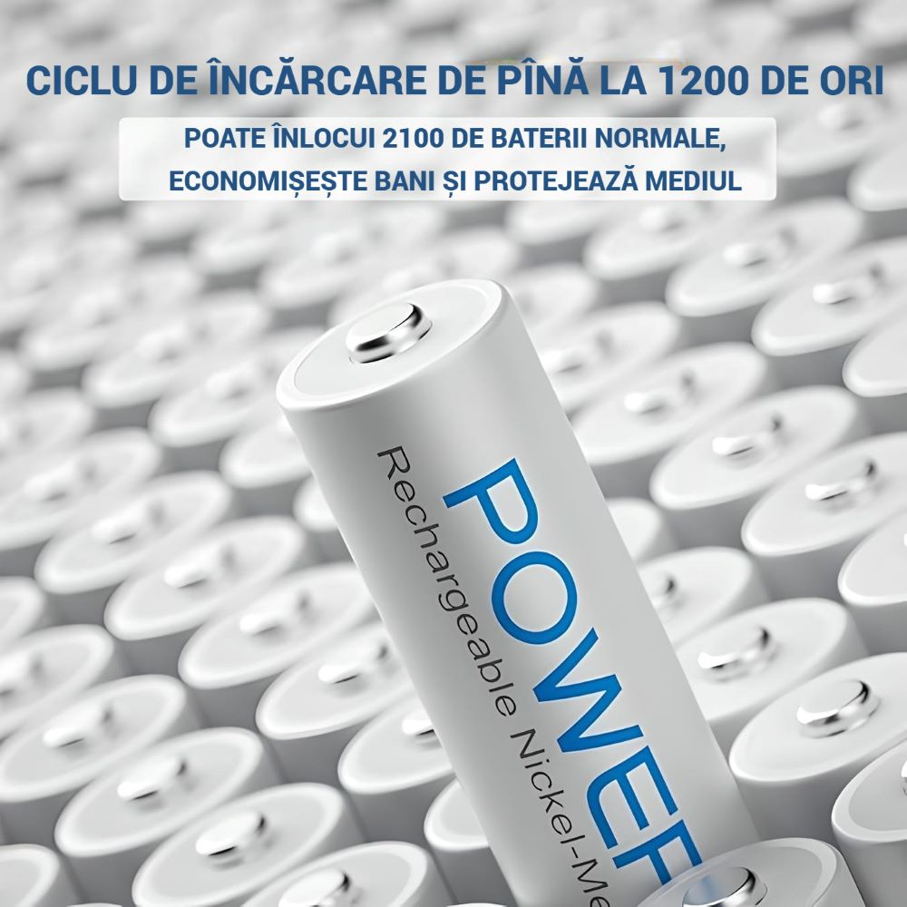 Baterii Reincarcabile Powerowl AAA 8 Buc, Acumulatori Ni-MH De 1000 mAh [6]