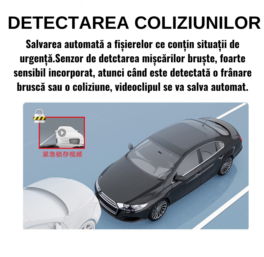 Camera auto cu inregistrari multiple de inalta definitie din trei pozitii cu lentil multiple, X86, Dash Cam Pro Plus, 1080p, IPS 2.0", ADAS, Night Vision, unghi vizualizare 170°, 10M/S, F2.0 [5]