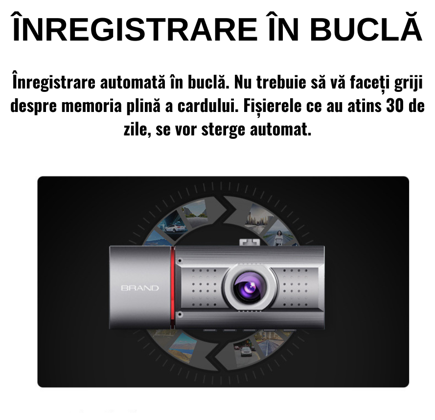 Camera auto cu inregistrari multiple de inalta definitie din trei pozitii cu lentil multiple, X86, Dash Cam Pro Plus, 1080p, IPS 2.0", ADAS, Night Vision, unghi vizualizare 170°, 10M/S, F2.0 [4]