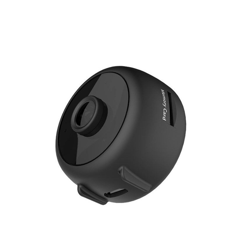Camera de supraveghere mini spion, 1080P, HD, 360 de grade, vedere cu infrarosu pe timp de noapte, controlabila prin aplicatie mobila, senzor de detectare a miscarii, unghi de vizualizare de 150 grade [1]