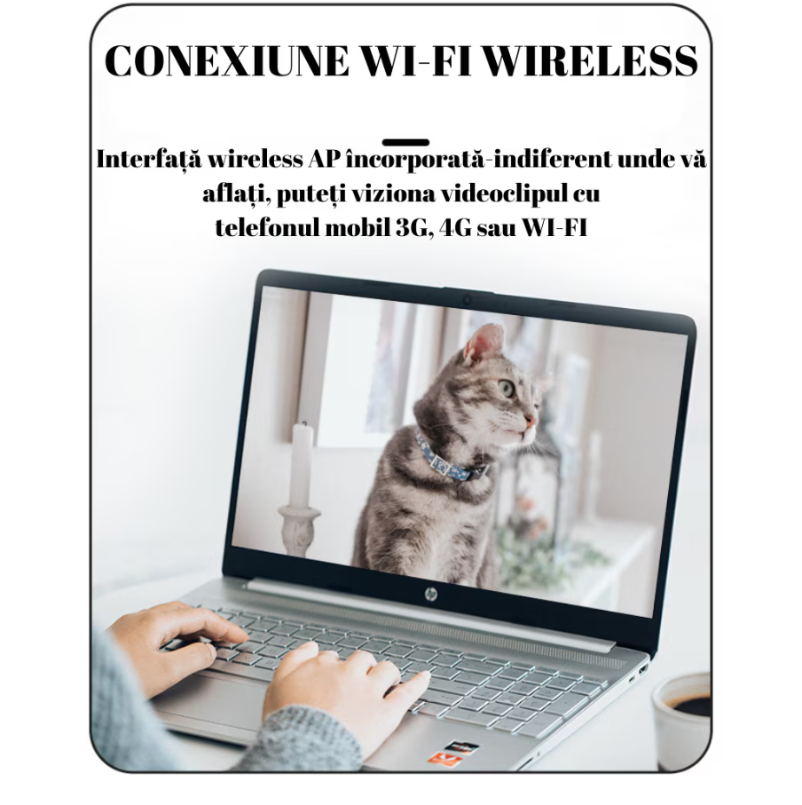 Camera Spion Mini, WIFI, IP, Night Vision, Dispozitiv Spionaj cu Camera Video si Microfon, Detectie Miscare, SPY, Neagra [8]
