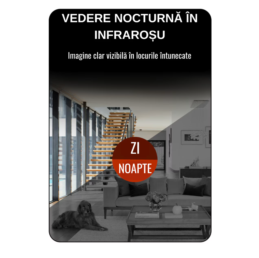 Camera Spion Mini, WIFI, IP, Night Vision, Dispozitiv Spionaj cu Camera Video si Microfon, Detectie Miscare, SPY, Neagra [9]