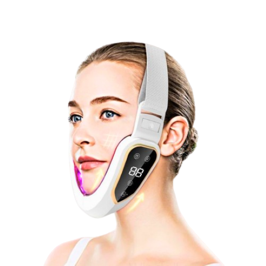 Dispozitiv de ridicare a feței SERBY, terapie cu fotoni cu LED, dispozitiv de masaj cu vibrații pentru slăbire facială, alba [1]