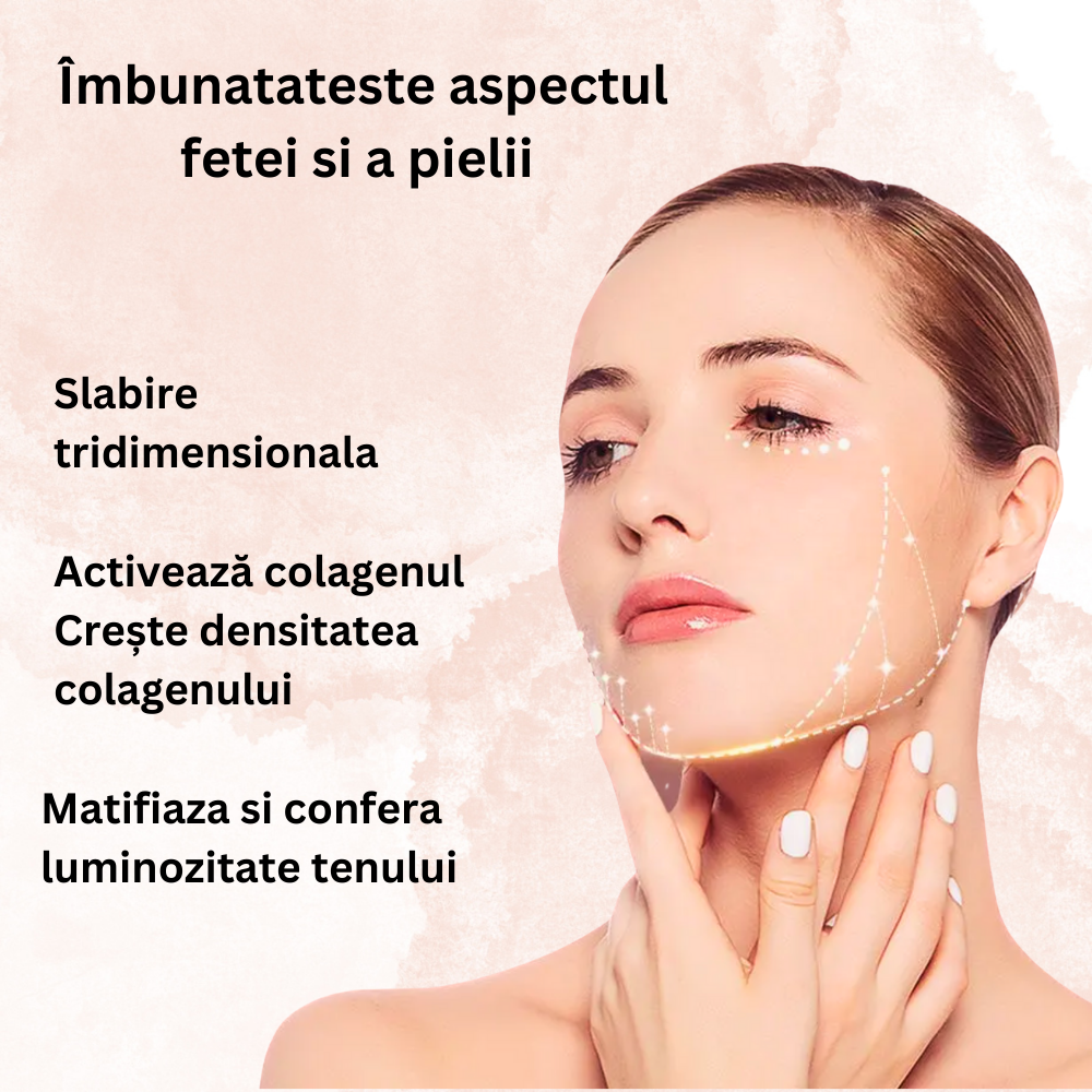 Dispozitiv de ridicare a feței SERBY, terapie cu fotoni cu LED, dispozitiv de masaj cu vibrații pentru slăbire facială, alba [2]