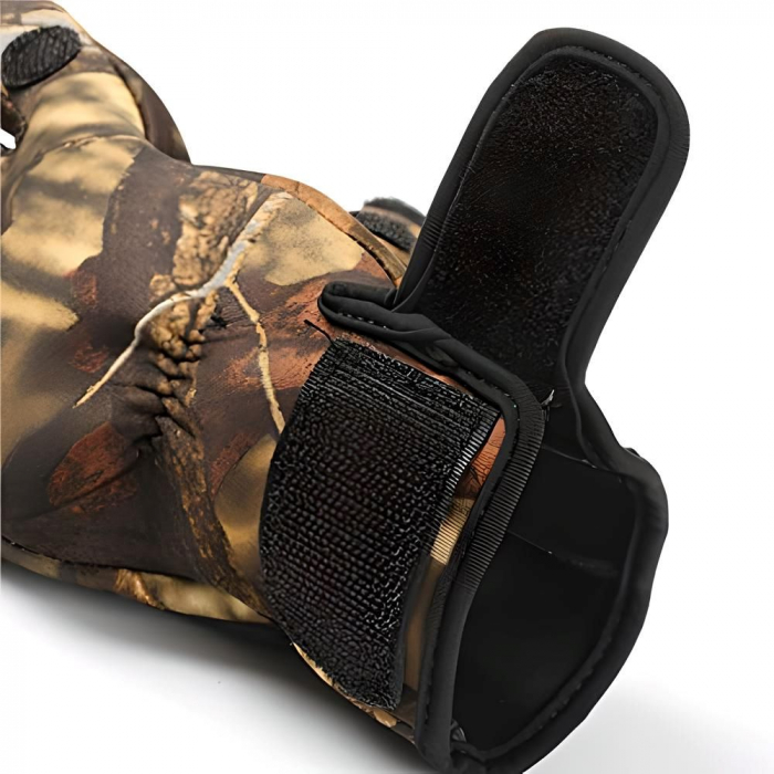 Manusi sport iarna SERBY® pentru barbati si femei, rezistente la vant, pentru pescuit, ciclism, vanatoare, calarie si orice sport in aer liber, marimea L, culoare camuflaj [5]
