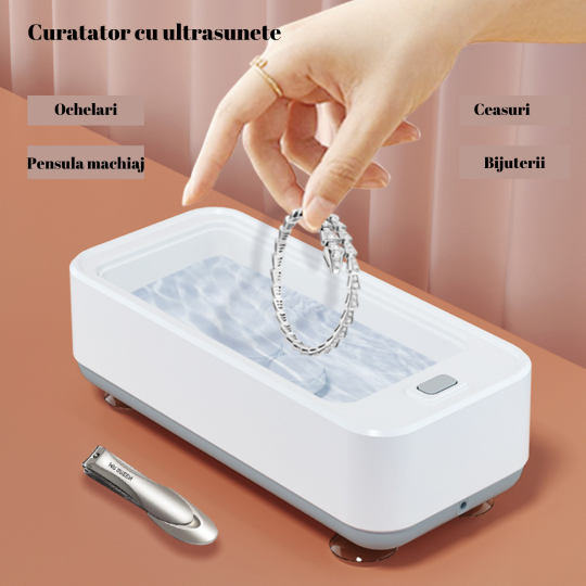 N022 Aparat de curatat cu vibratii si ultrasunete , portabil multifunctional, pentru ustensile cosmetice, bijuterii si ochelari [3]
