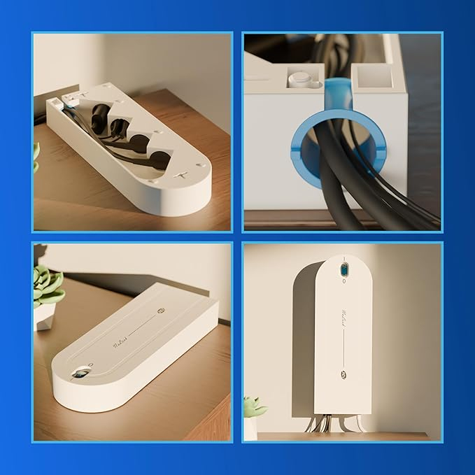 Priza multipla REV Cu Aspect Elegant  Gestionarea Practica A Cablurilor, Cablu 1.4 M, Alb [2]