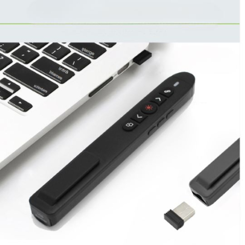 Toate Produsele - N004 Laser pointer 2.4 Ghz wireless compatibil Windows, Mac OS, Android, Linux, incarcare cu baterie AAA, Negru