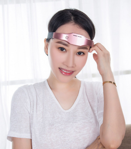 Aparat pentru ameliorarea durerilor de cap, masaj pentru cap, ofera un somn linistitor, instrument de relaxare, roz [2]