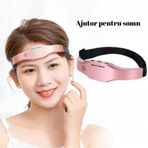 Aparat pentru ameliorarea durerilor de cap, masaj pentru cap, ofera un somn linistitor, instrument de relaxare, roz [4]