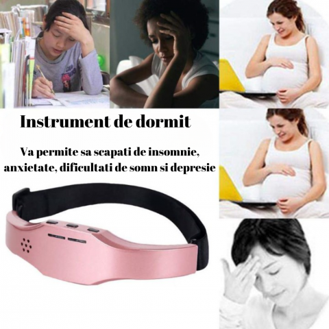 Aparat pentru ameliorarea durerilor de cap, masaj pentru cap, ofera un somn linistitor, instrument de relaxare, roz [5]