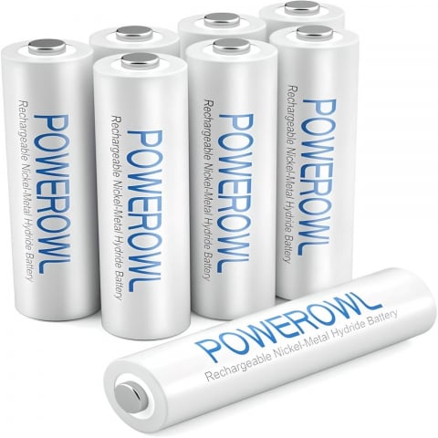 Casa Si Bricolaj - Baterii Reincarcabile Powerowl AAA 8 Buc, Acumulatori Ni-MH De 1000 mAh