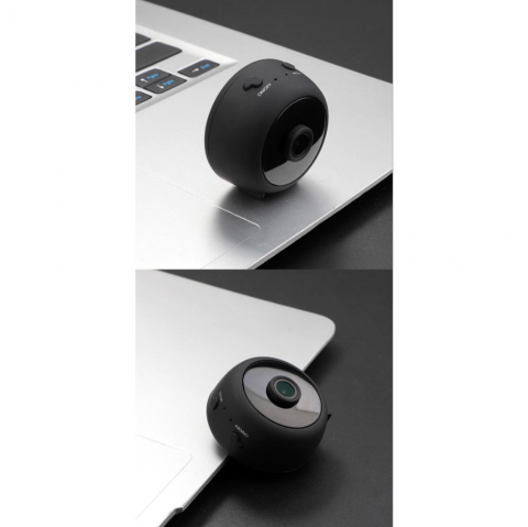 Camera de supraveghere mini spion, 1080P, HD, 360 de grade, vedere cu infrarosu pe timp de noapte, controlabila prin aplicatie mobila, senzor de detectare a miscarii, unghi de vizualizare de 150 grade [2]
