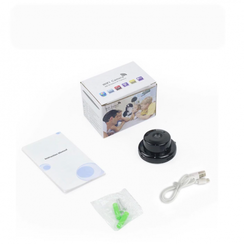 Camera de supraveghere mini spion, Wifi, controlabila prin telefon, vedere nocturna in infrarosu, stocare automata in cloud, full HD, 1080P, 150 grade unghi de filmare, functie de inregistrare in bucl [5]