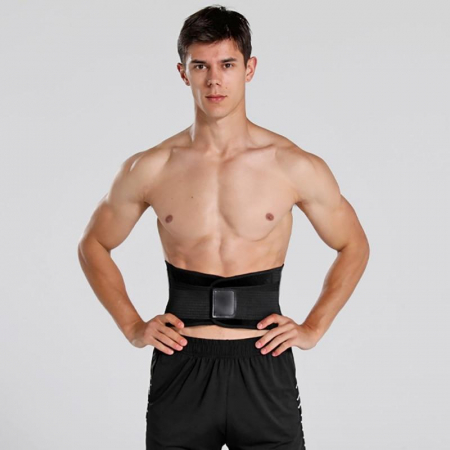 Ingrijire Personala & Sport Si Sanatate - Centura lombara Serby®, anti hernie inghinala, anti hernie de disc, corectie de postura, din fibra de poliester, neagra