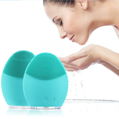 Ingrijire Personala & Sport Si Sanatate - Perie curatare faciala , masaj cu vibratii sonice, din silicon moale igienic, reincarcabila USB, 7000rpm, rezistenta la apa