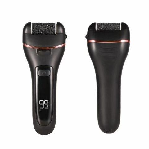 Set pila pentru talpi si calcaie, electrica cu 2 viteze, 3 capete incluse si accesorii, afisaj si lanterna cu led, reincarcabila cu USB, rezistent la apa, Neagra [5]