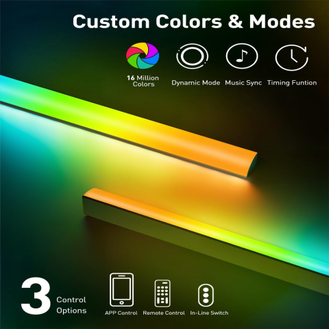 Suport TV Perete Perlegear 26–65 inch, 45 kg, VESA 400x400, Braț Extensibil Rotativ ±45°, Înclinare, LED RGB cu Sincronizare Muzică, Negru [1]
