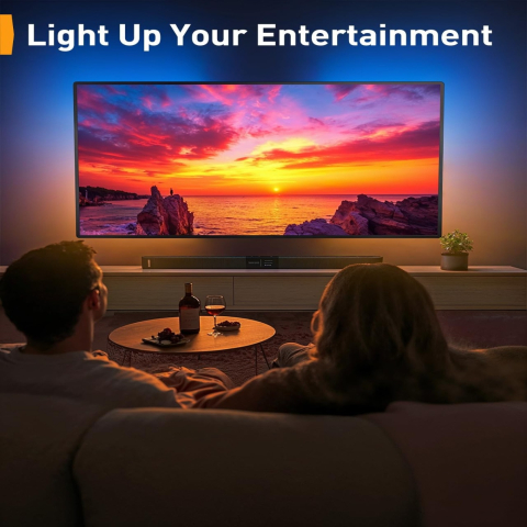 Suport TV Perete Perlegear 26–65 inch, 45 kg, VESA 400x400, Braț Extensibil Rotativ ±45°, Înclinare, LED RGB cu Sincronizare Muzică, Negru [4]