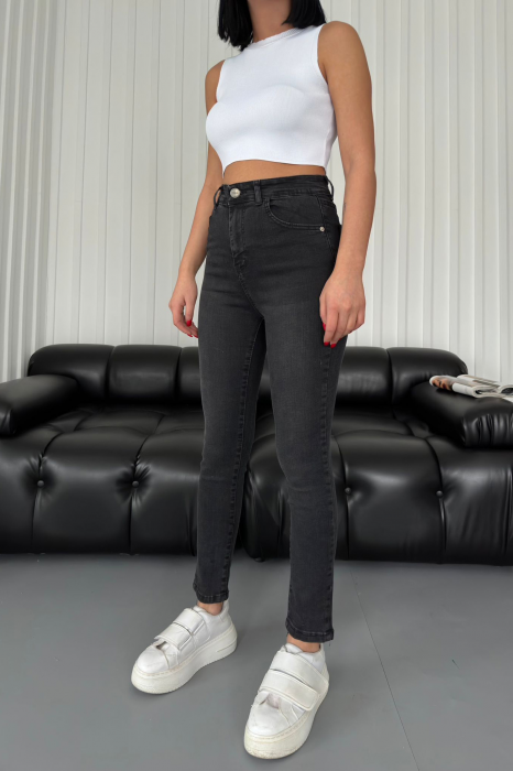 Blugi skinny cu talie inalta [7]