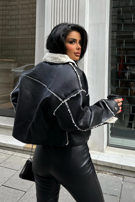 Jacheta lejera din piele ecologica [2]