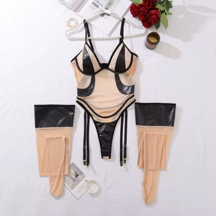 Body nude cu insertii de piele [2]