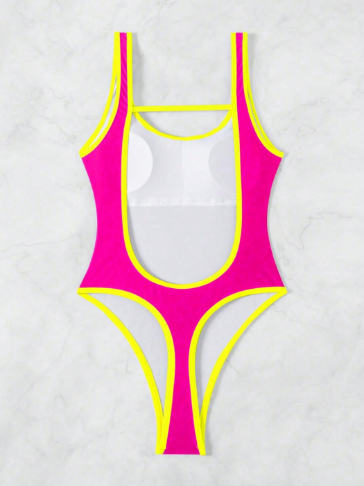 Costum de baie intreg, fucsia [4]