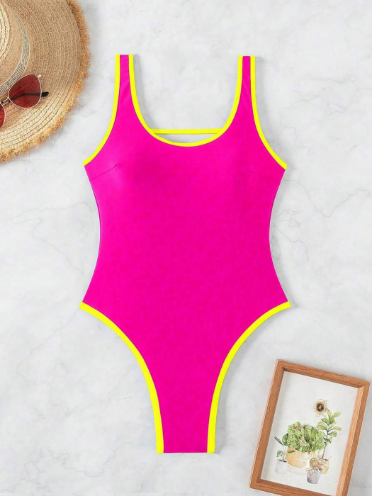 Costum de baie intreg, fucsia [3]