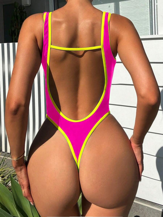 Costum de baie intreg, fucsia [2]