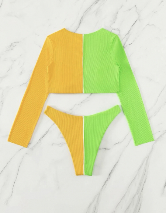 Costum de baie cu 2 piese, cu top [4]