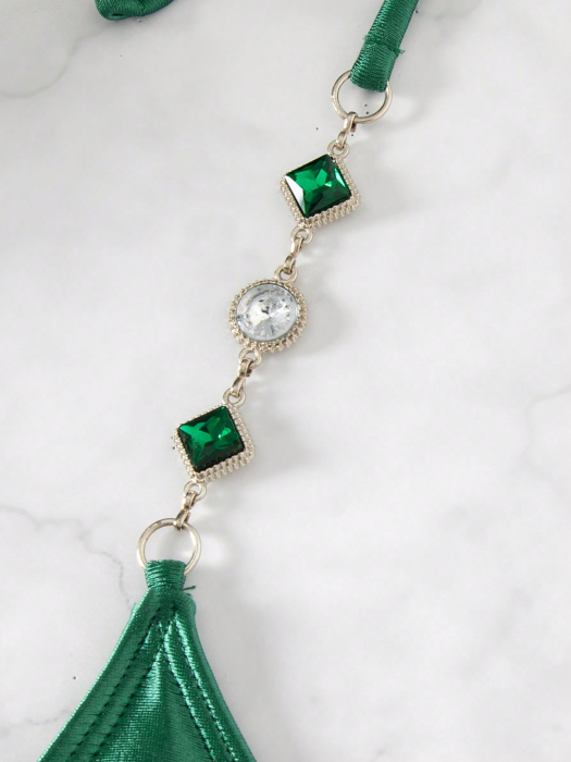 Costum de baie cu 2 piese, din material satinat [4]