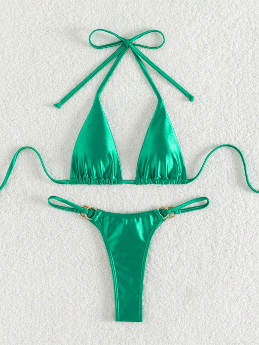 Costum de baie cu 2 piese, din satin [5]