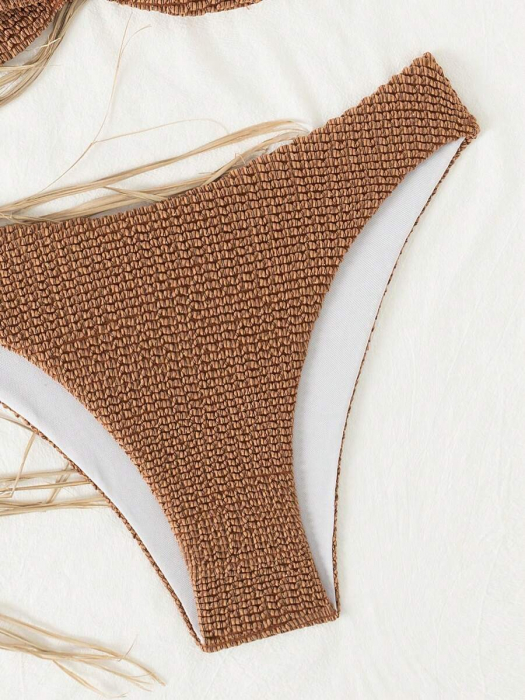 Costum de baie cu 2 piese, animal print si rosu [6]