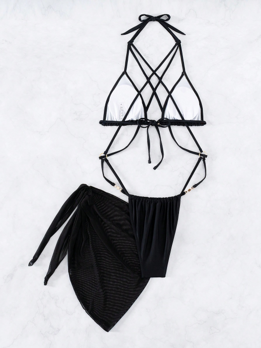 Costum de baie cu 2 piese si accesorii metalice [4]