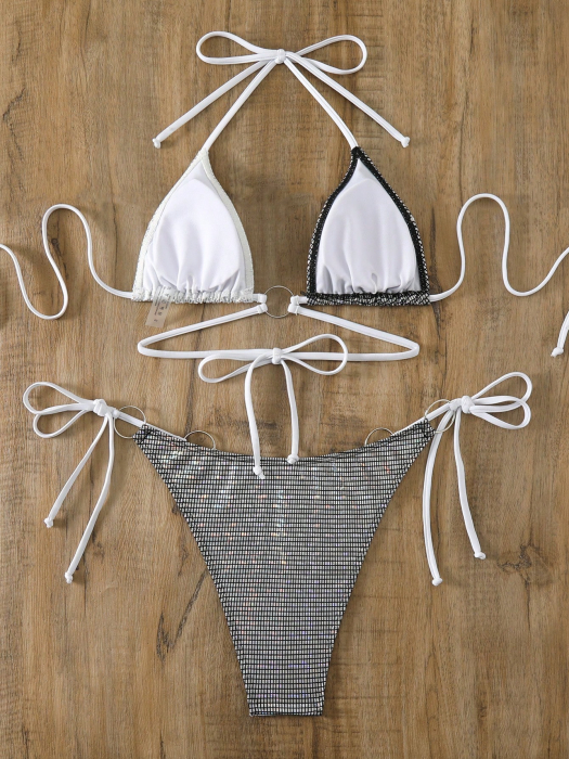 Costum de baie cu aspect metalic [4]