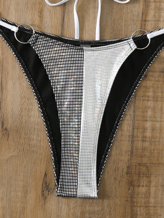 Costum de baie cu aspect metalic [7]