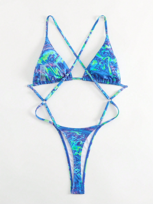 Costum de baie cu model marble [2]