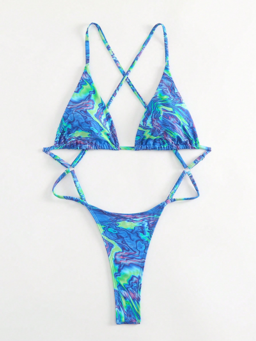 Costum de baie cu model marble [3]