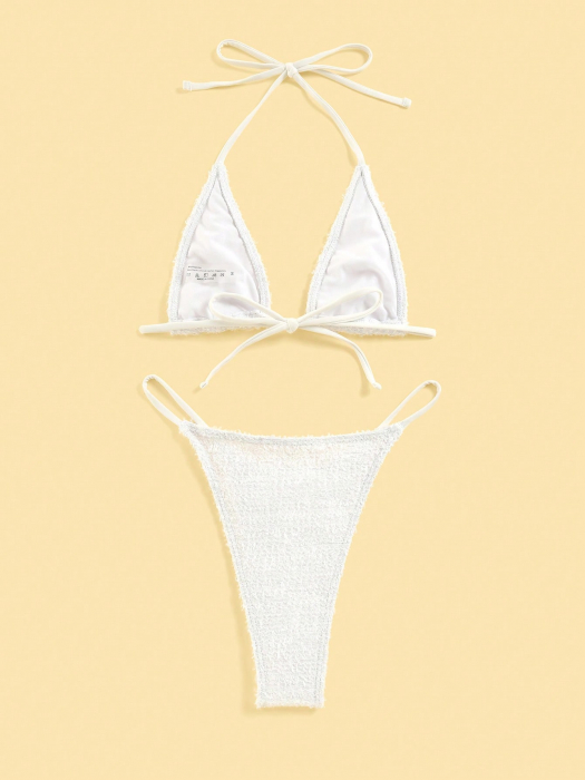 Costum de baie din 2 piese, alb [3]