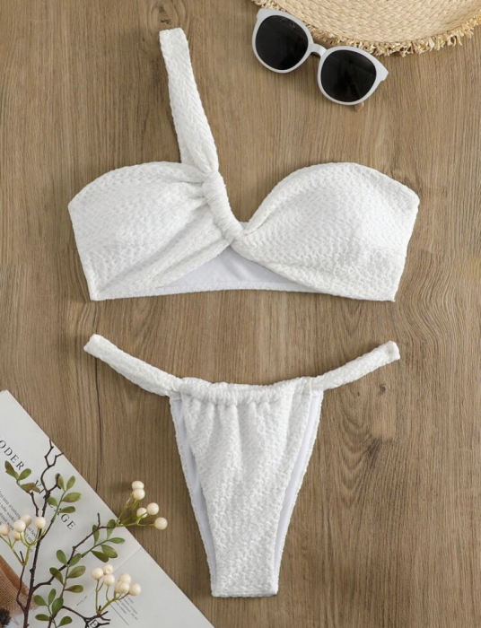 Costum de baie din 2 piese, alb [3]